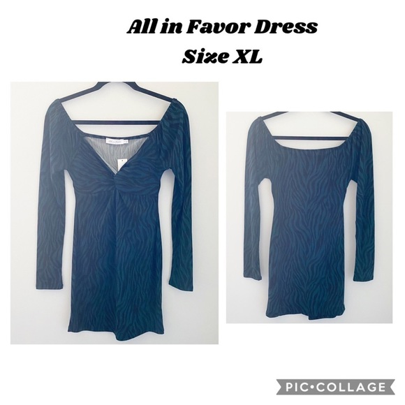 All in Favor Emerald Zebra Bodycon Mini Dress - Picture 2 of 16